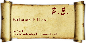 Palcsek Eliza névjegykártya